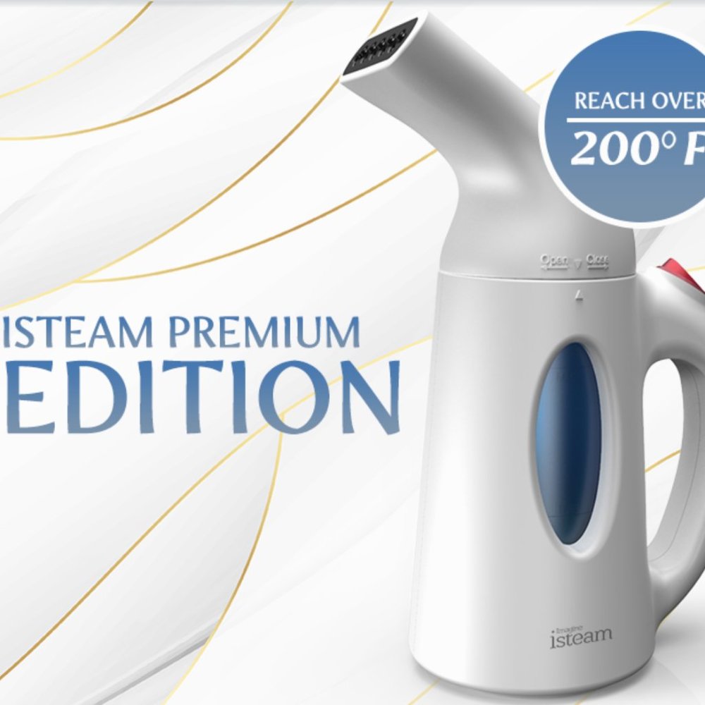 iSteam Steamer for Clothes [Home Steam Cleaner] Powerful Travel Steamer 7-in-1.
